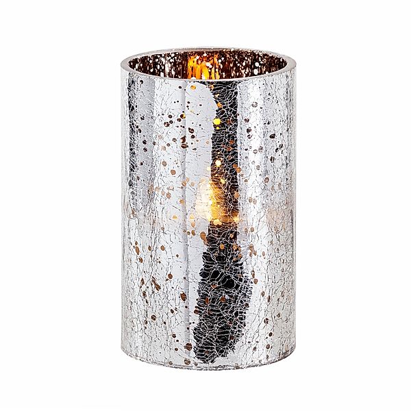 LED-Kerze im Glas, 12 cm
