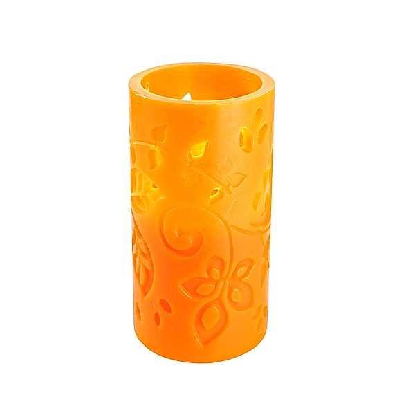 LED-Kerze Orange Dream, 15 cm