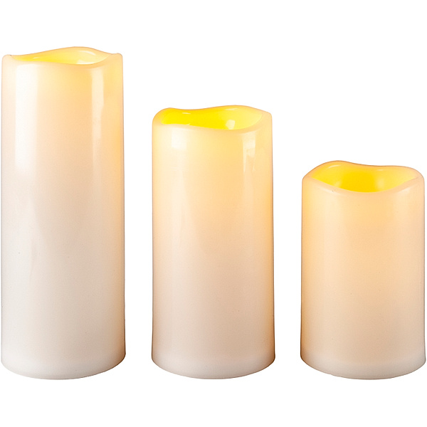LED-Kerzen in Jumbogrösse, 3er-Set