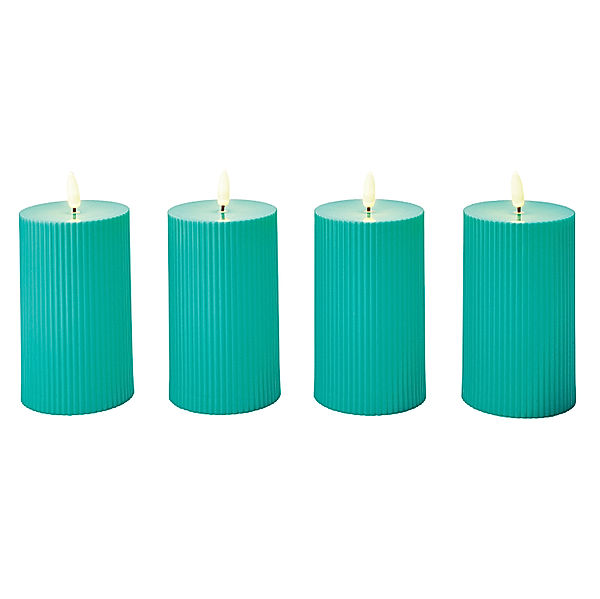 LED-Kerzen Striscia 4er-Set, (Farbe: mint)
