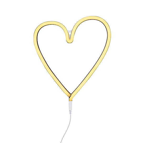 A Little Lovely Company LED-Lampe NEON HEART in gelb