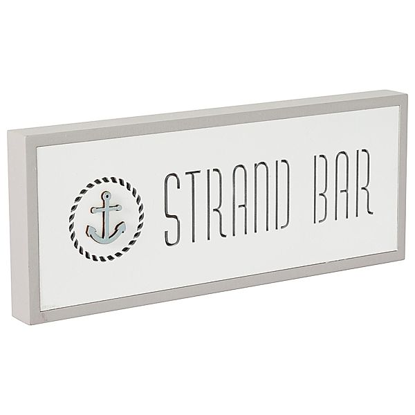 LED-Leuchtschild Strand Bar Weiß Grau bestellen | Weltbild.de