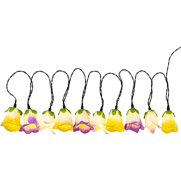 LED-Lichterkette Blüten 135 cm