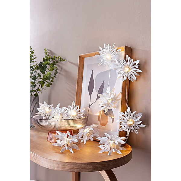 LED-Lichterkette Fleurs Blanche 180cm