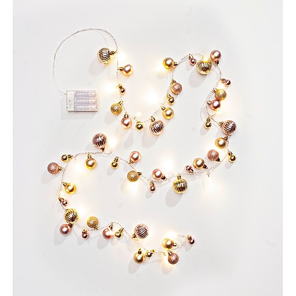 LED-Lichterkette Weihnachten Rose, 20 LEDs