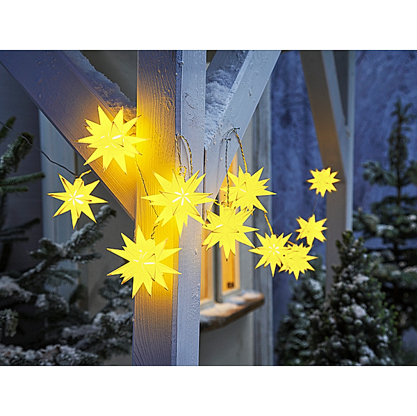 LED-Lichterkette Weihnachtsstern (Farbe: gelb)