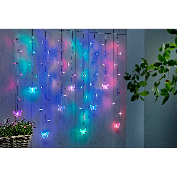 LED-Lichtervorhang Schmetterling 80 cm