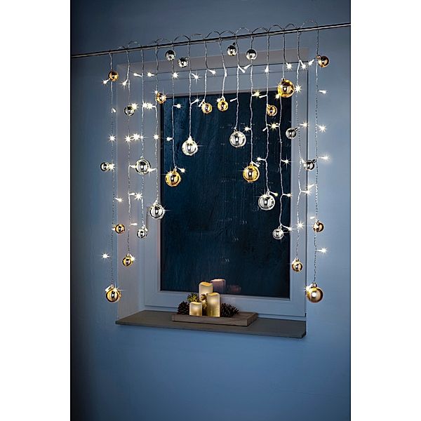 LED-Lichtervorhang Xmas 130x95cm