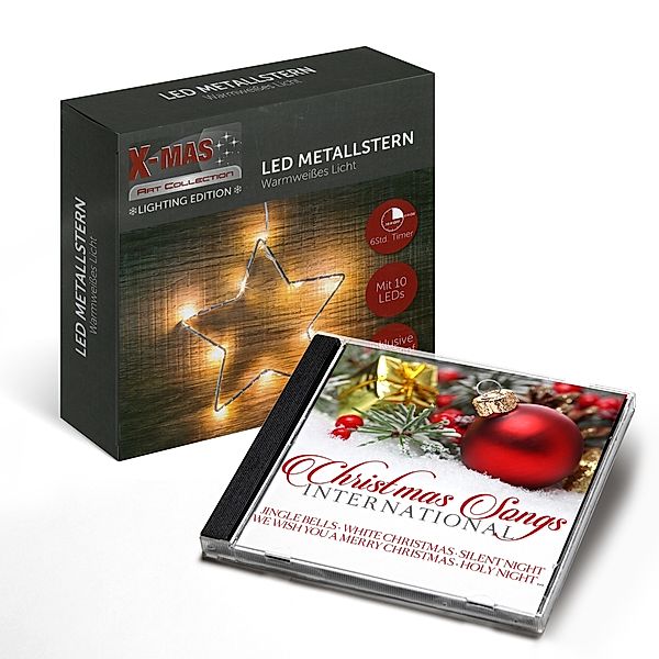 Led - Metallstern Inkl. Christmas Songs Internatio, Diverse Interpreten