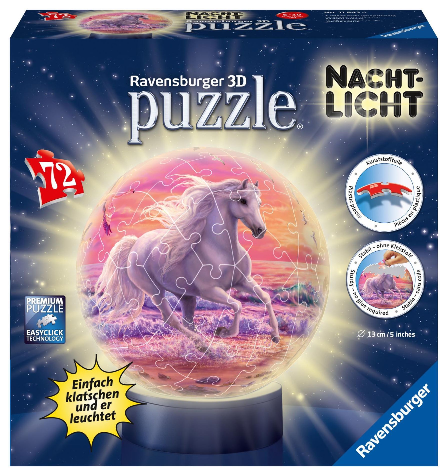 LED-Nachtlicht 3D-PUZZLE – PFERDE AM STRAND 72-teilig kaufen