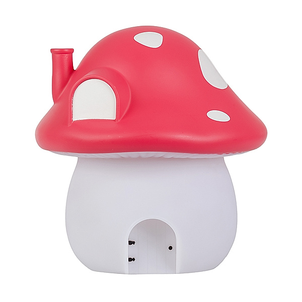 A Little Lovely Company LED-Nachtlicht MUSHROOM HOUSE – FOREST in rot/weiss