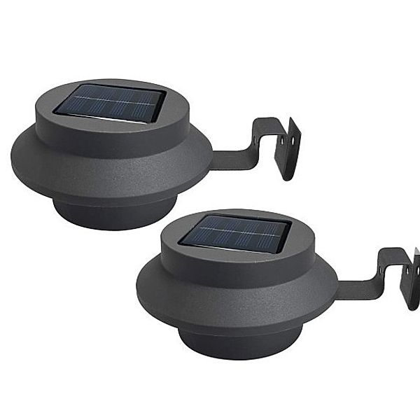 LED Solar Dachrinnenleuchte anthrazit 2er Set