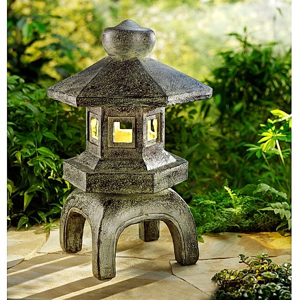 LED-Solarleuchte Pagode