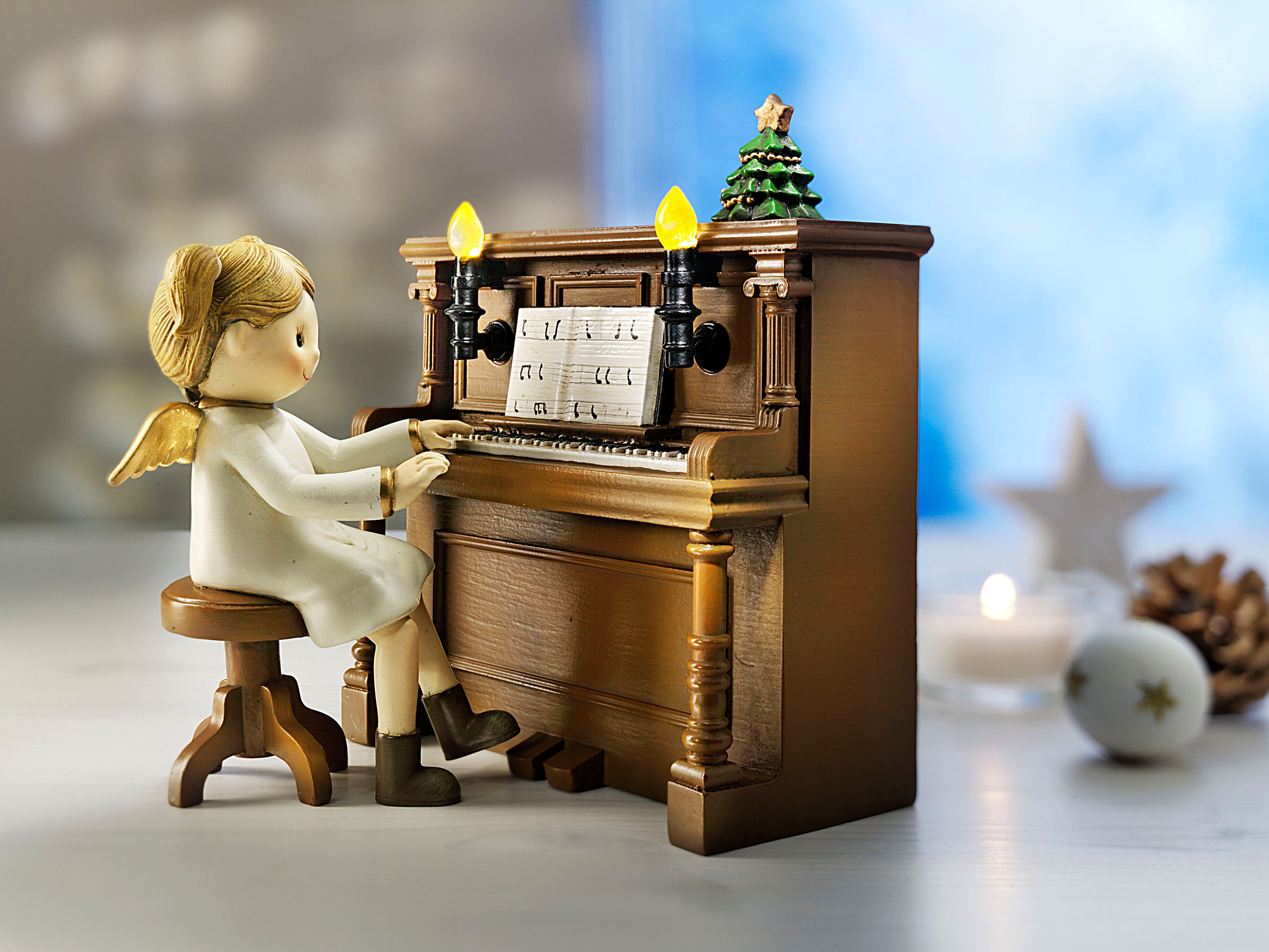 LED-Spieluhr Engel am Piano jetzt bei Weltbild.de bestellen