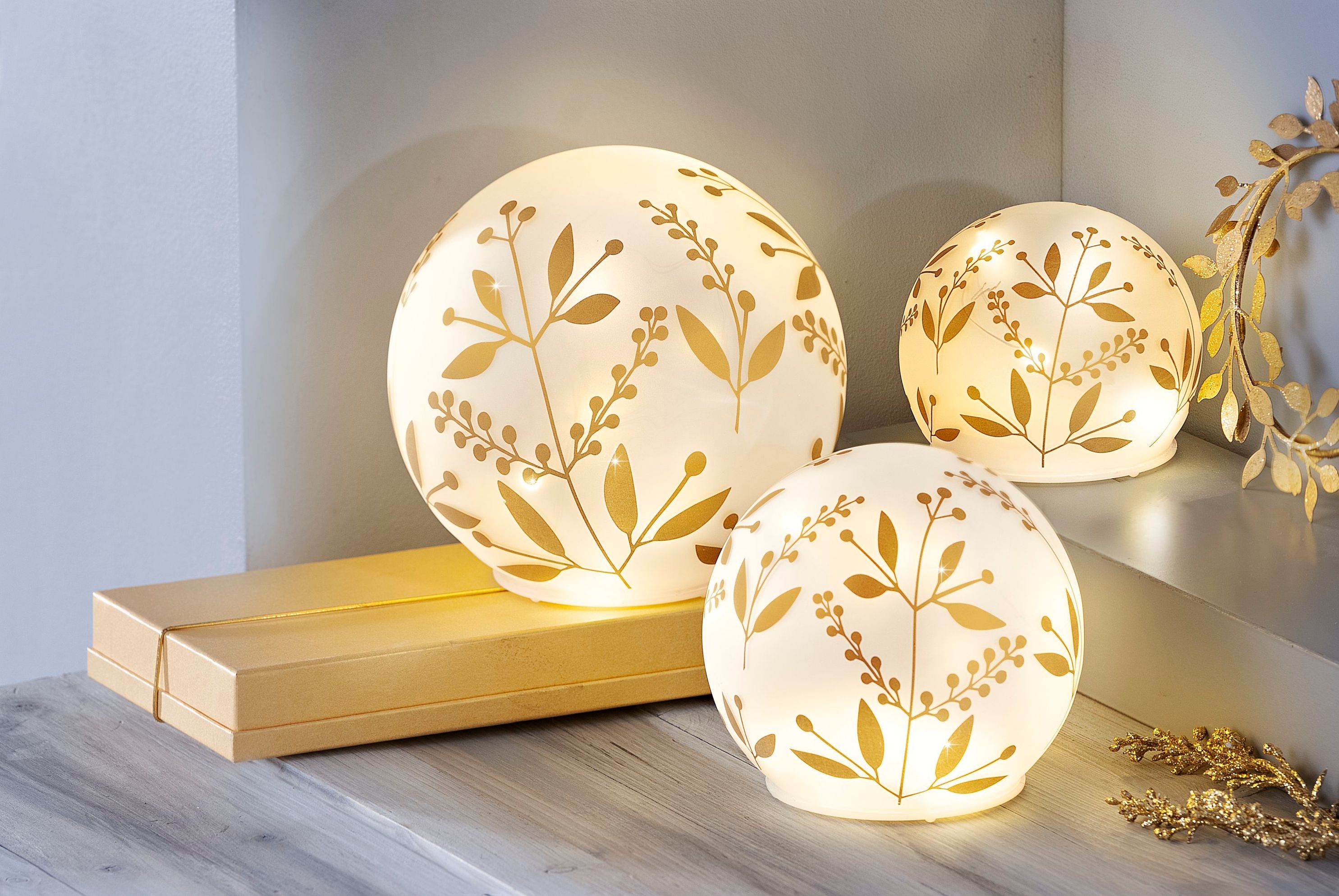 LED-Stimmungsleuchten Golden Leaf 3er-Set bestellen | Weltbild.de