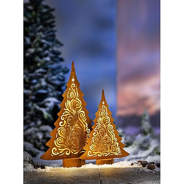 LED-Tanne Ornament 2er-Set