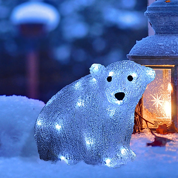 LED Weihnachtsbeleuchtung als Eisbär