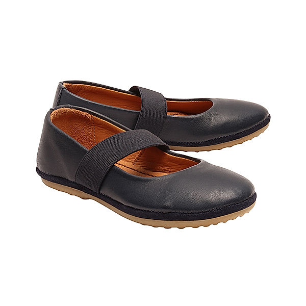 bisgaard Leder-Ballerinas QUINN in navy