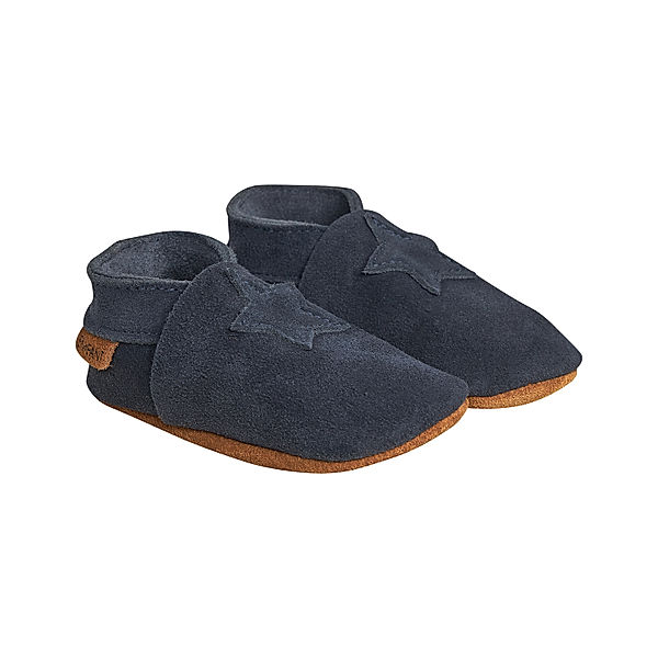 EN FANT Leder-Krabbelschuhe STERN in blue night