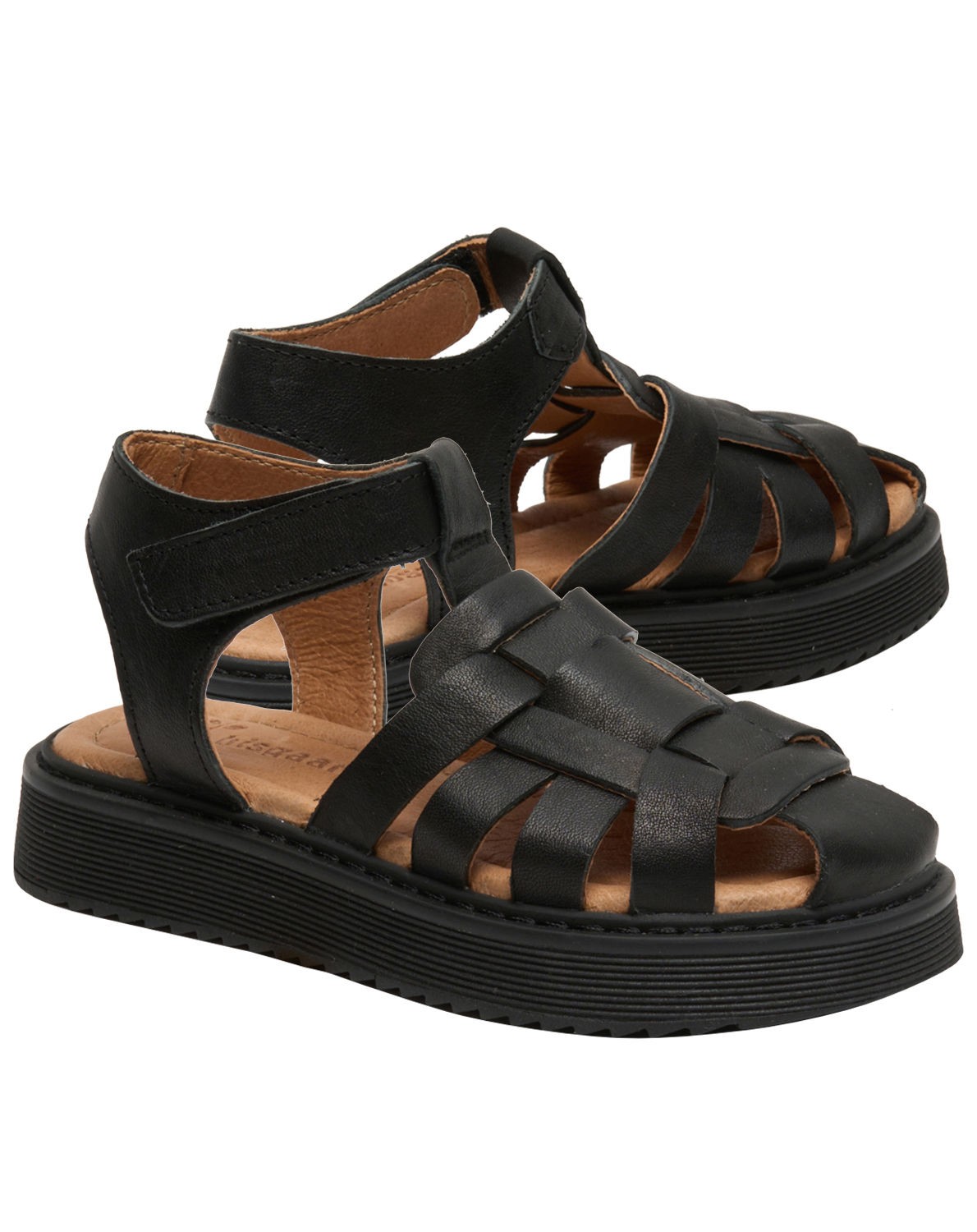 Leder-Sandalen ALISON mit Zehenschutz in black