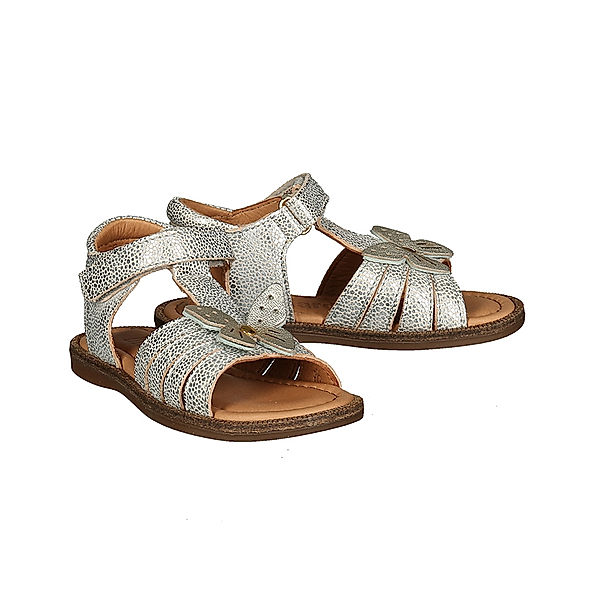 bisgaard Leder-Sandalen BEA mit Klett in ocean