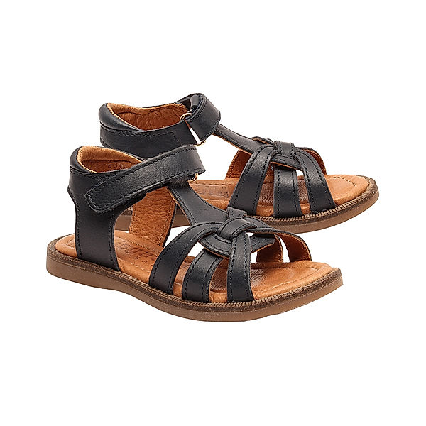 bisgaard Leder-Sandalen BEX in navy