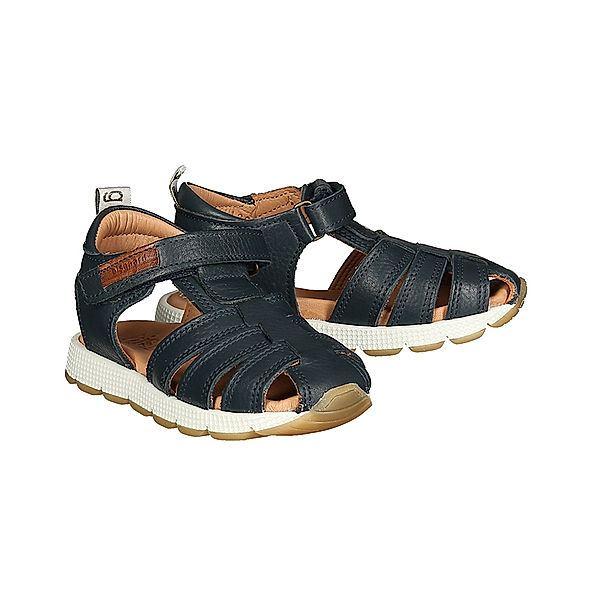 bisgaard Leder-Sandalen BIRK mit Zehenschutz in navy