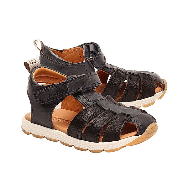 bisgaard Leder-Sandalen BIRK mit Zehenschutz navy