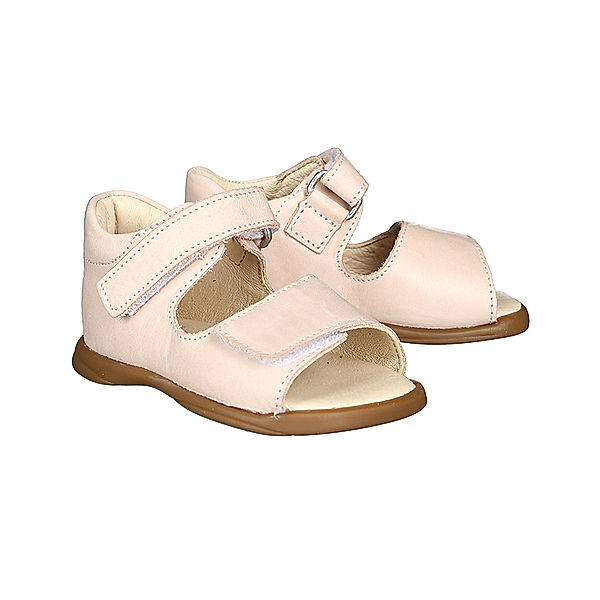 Däumling Leder-Sandalen BURRO mit Klett in rosa