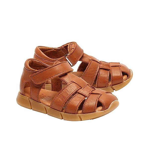 bisgaard Leder-Sandalen CELIUS mit Zehenschutz in cognac