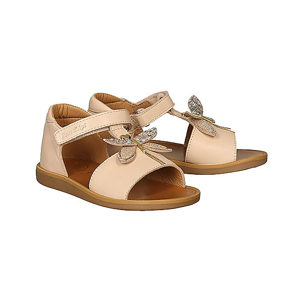 POM D'API Leder-Sandalen POPPY – BELLA in nude