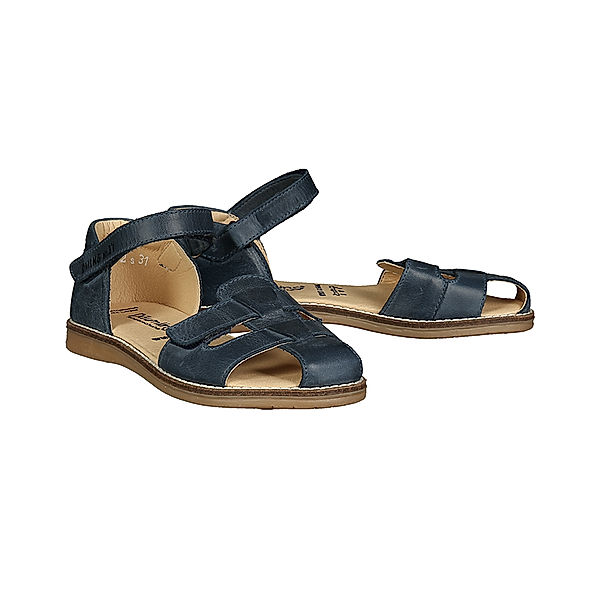 Däumling Leder-Sandalen VERA mit Zehenschutz in blau