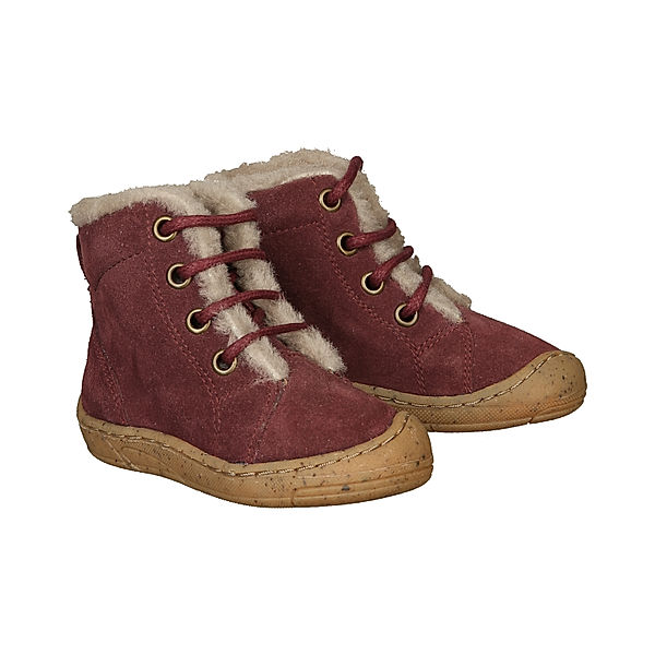 froddo® Leder-Schnürstiefel MINNI SUEDE gefüttert in bordeaux