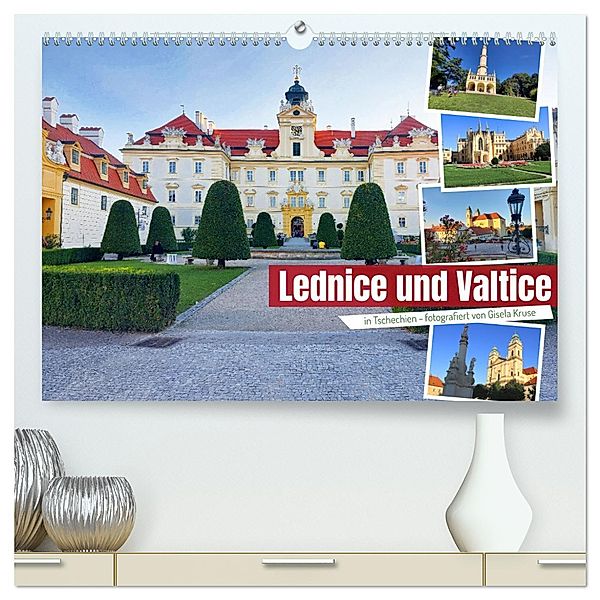 Lednice und Valtice in Tschechien (hochwertiger Premium Wandkalender 2024 DIN A2 quer), Kunstdruck in Hochglanz, Calvendo, Gisela Kruse