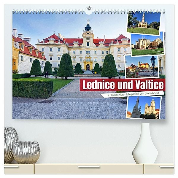 Lednice und Valtice in Tschechien (hochwertiger Premium Wandkalender 2025 DIN A2 quer), Kunstdruck in Hochglanz, Calvendo, Gisela Kruse