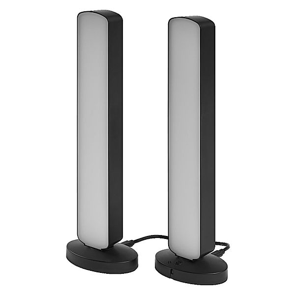 Ledvance Smartes WiFi-Stimmungslicht Mood Light Bar, RGBTW, Schwarz, 2 Stück