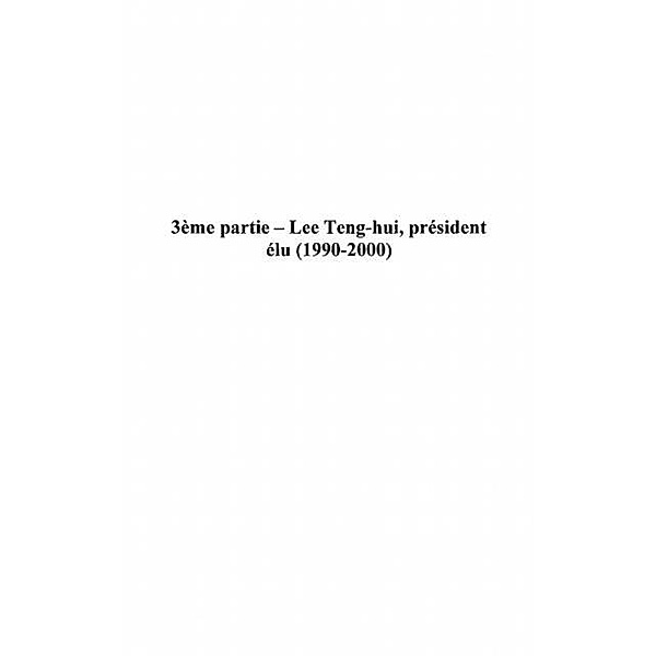 Lee teng-hui et la revolution tranquille de taiwan / Hors-collection, Mallet