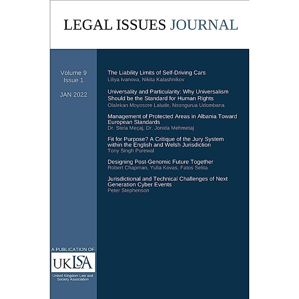 Legal Issues Journal 9(2) / Legal Issues Journal, United Kingdom Law and Society Association