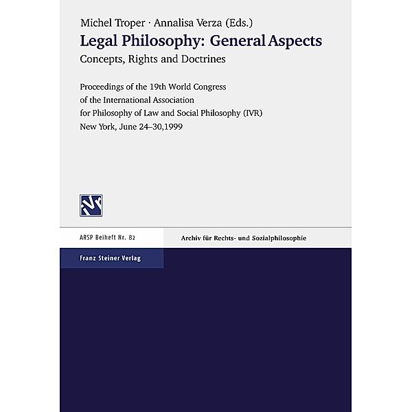 Legal Philosophy - General Aspects. Vol. 1: Concepts, Rights and Doctrines