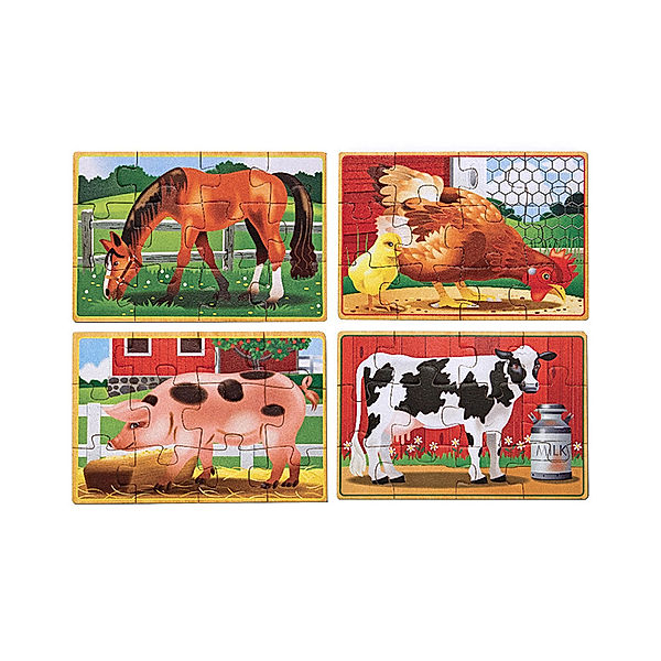 Melissa & Doug Lege-Puzzle FARM ANIMALS IN A BOX aus Holz