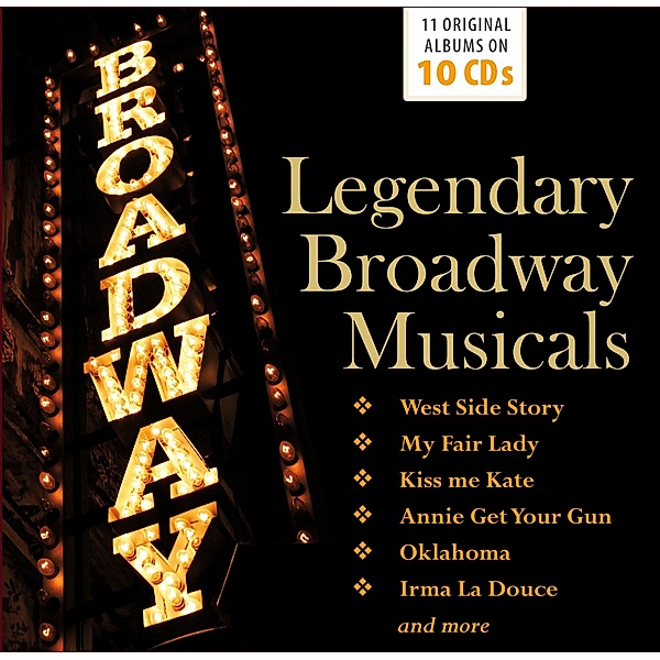 Legendary Broadway Musicals, 10 CDs, Various