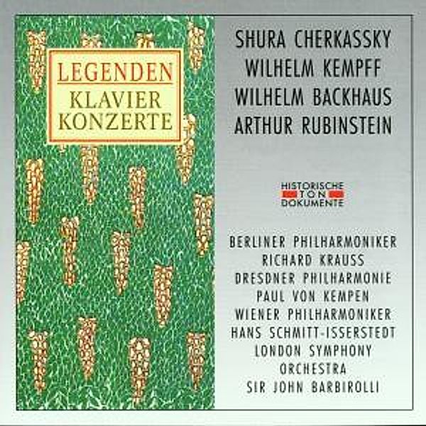 Legenden-Cherkassky/Kempff, Cherkassky, Kempff, Backhaus, Rub