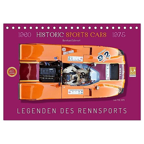 Legenden des Rennsports Historic Sports Cars 1960-1975 (Tischkalender 2025 DIN A5 quer), CALVENDO Monatskalender, Calvendo, Bernhard Schmerl