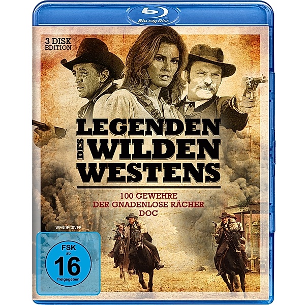 Legenden des Wilden Westens (100 Gewehre, Lawman, Der gnadenlose Rächer) BLU-RAY Box, Jim Brown, Raquel Welch, Burt Reynolds
