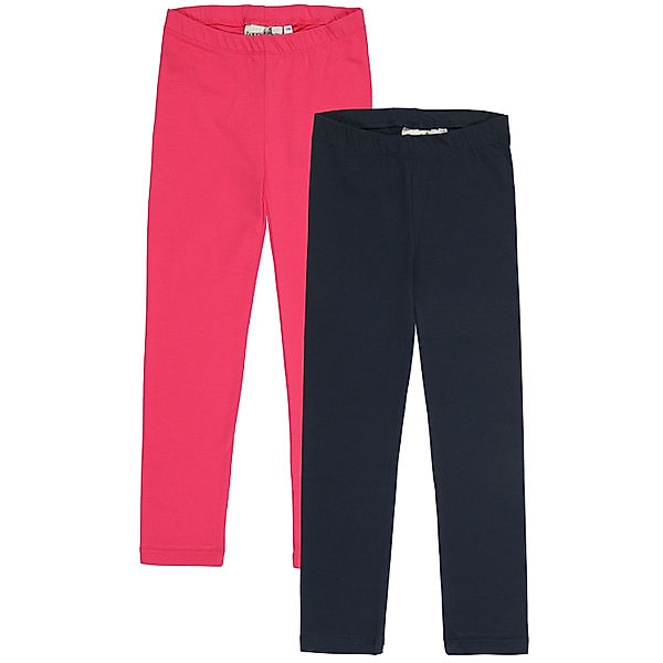 happy girls Leggings BASIC 2er-Pack in pink/navy