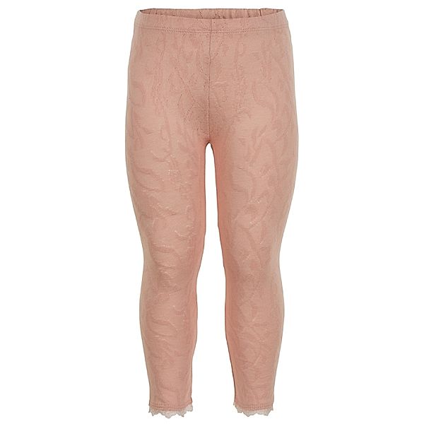 EN FANT Leggings BLÄTTER mit Lochmuster in rose