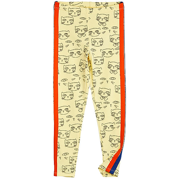 mini rodini Leggings CATHLETHES AOP in yellow