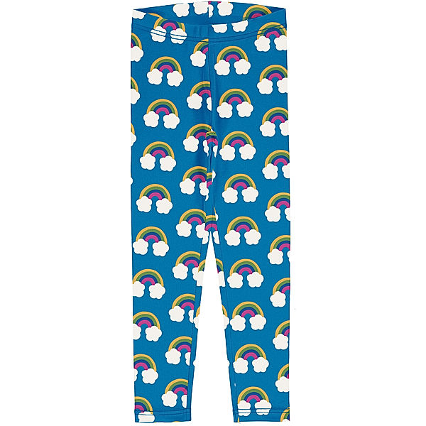 Maxomorra Leggings FARM RAINBOW in blau/pink