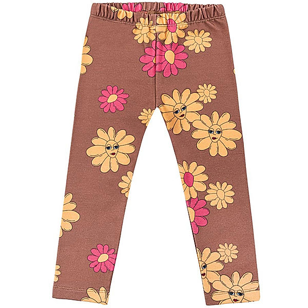 Dear Sophie Leggings FLOWERS in brown