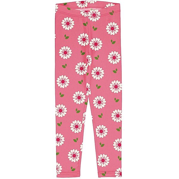 Maxomorra Leggings FLOWERS in rosa